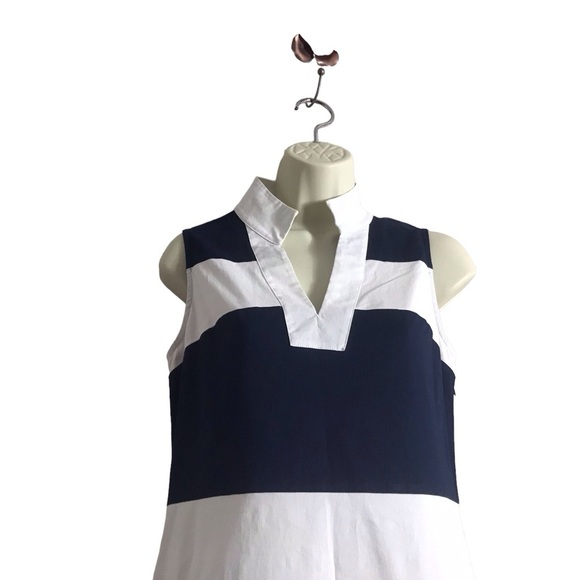 Sail To Sable XS Cotton Block Stripe Sleeveless Tunic Shift‎ Dress Nautical - Picture 5 of 10